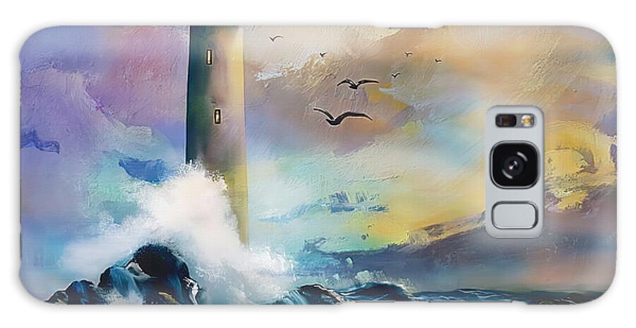 Lighthouse Galaxy Case featuring the painting The Light House art 34 by Gull G