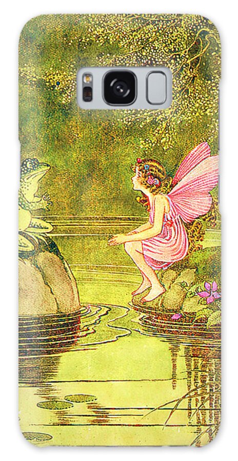 The Little Green Road To Fairyland Galaxy Case featuring the digital art The Little Green Road to Fairyland by Ida Rentoul Outhwaite