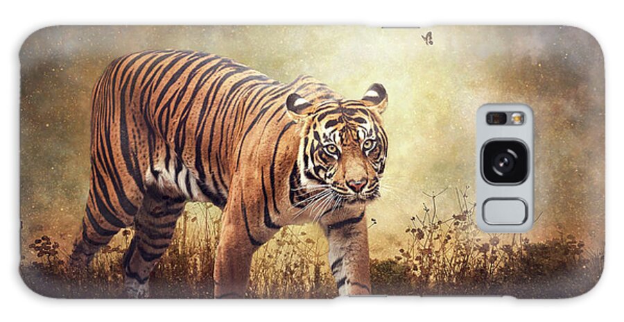 Tiger Galaxy Case featuring the digital art The Look by Nicole Wilde