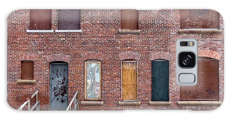 Brick Wall Galaxy Case featuring the photograph The many eyes of a building by Cate Franklyn