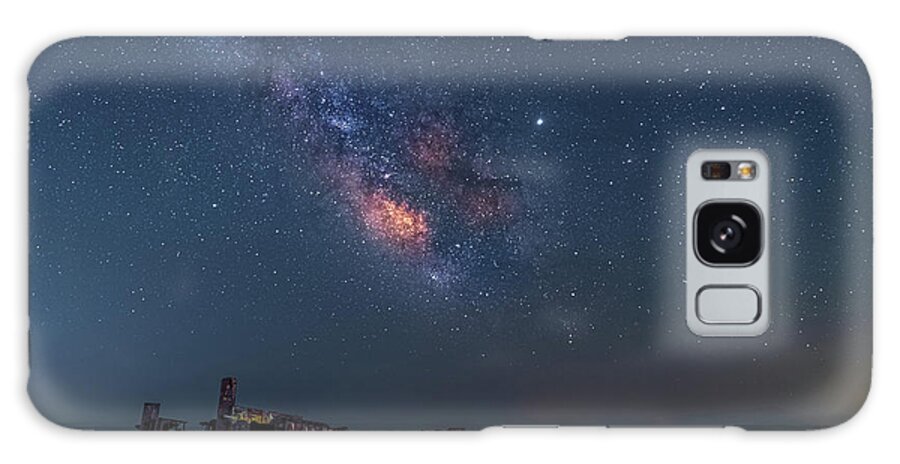Milky Way Galaxy Case featuring the photograph The Milky Way over a Shipwreck by Alexios Ntounas