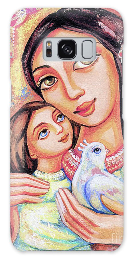 Mother And Child Galaxy Case featuring the painting The Miracle of Love by Eva Campbell
