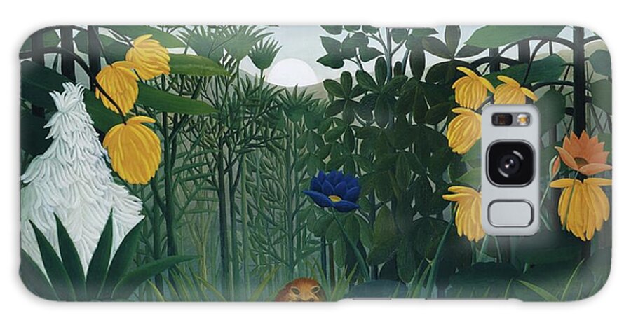 Nature Galaxy Case featuring the painting The Repast of the Lion ca. 1907 by Henri Rousseau. by Shop Ability