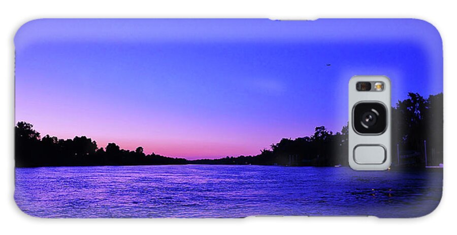 Blue River Galaxy Case featuring the photograph The River is Wide, The Sky is Blue by Marilyn MacCrakin