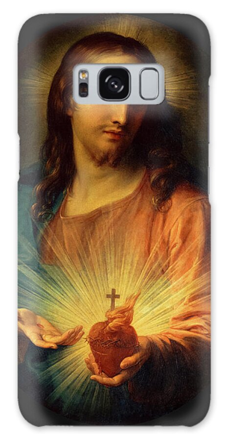 Pompeo Batoni Galaxy Case featuring the painting The Sacred Heart Of Jesus by Pompeo Batoni