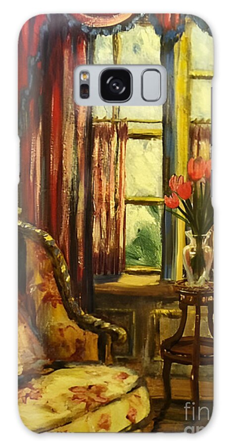 Painting Galaxy Case featuring the painting The Settee by Sherrell Rodgers