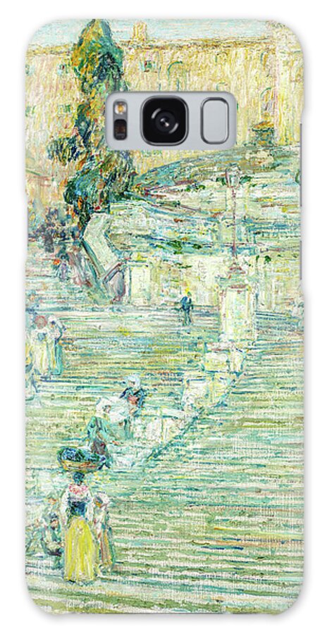 Childe Hassam Galaxy Case featuring the painting The Spanish Stairs, Rome by Childe Hassam