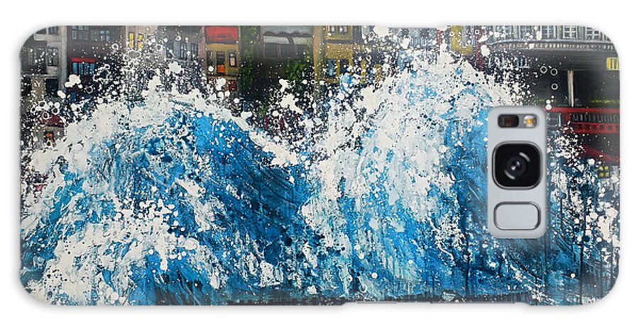 Art Galaxy Case featuring the painting The Storm- LARGE WORK by Angie Wright
