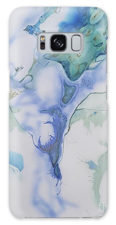 Blue Galaxy Case featuring the painting The Thaw Begins by Donna Acheson-Juillet