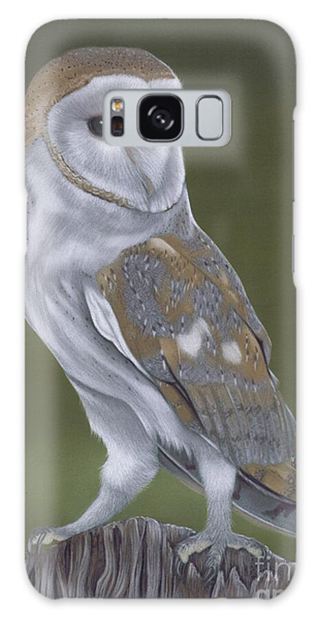 Owl Galaxy Case featuring the painting The Thinker by Karie-ann Cooper