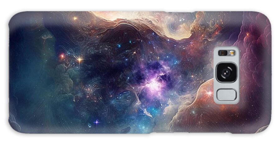 Astronomy Galaxy Case featuring the digital art Weightless Wonders by Kamdon Simmons
