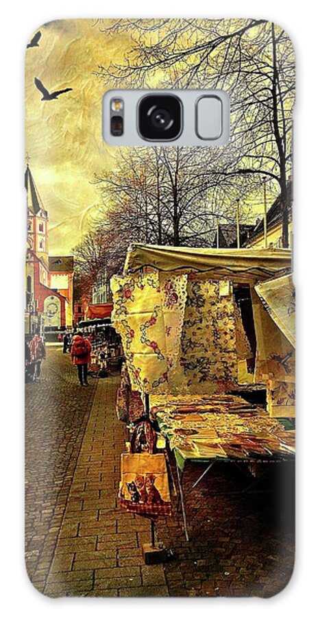 Duesseldorf Galaxy Case featuring the photograph The Vintage Market Place by Richard Cummings