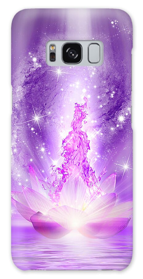 Endre Galaxy Case featuring the digital art The Violet Flame 2 by Endre Balogh