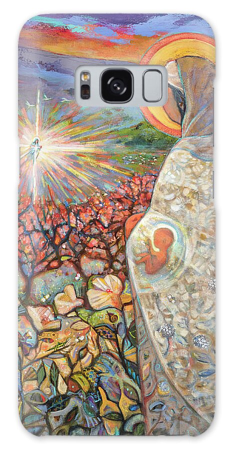 Jen Norton Galaxy Case featuring the painting The Visitation by Jen Norton