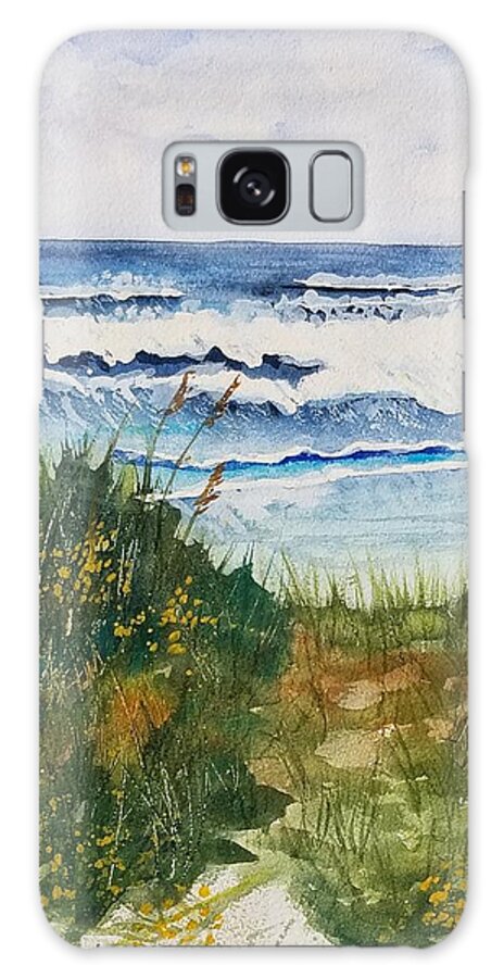Waves Galaxy Case featuring the painting The Waves of Laura by Ann Frederick
