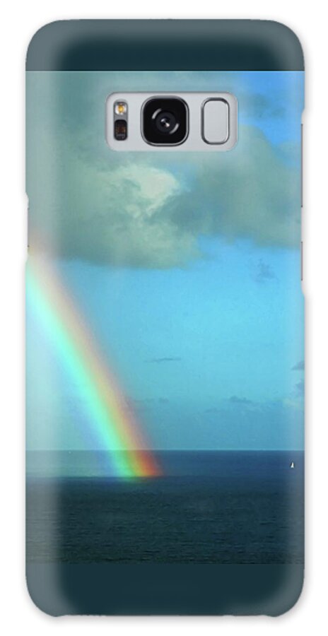 Boat Galaxy Case featuring the photograph TheEdge of the Rainbow by Rod Melotte