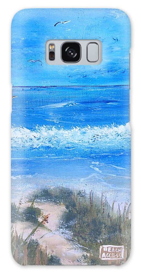 Ocean Galaxy Case featuring the painting This Way to the Beach by Debora Sanders