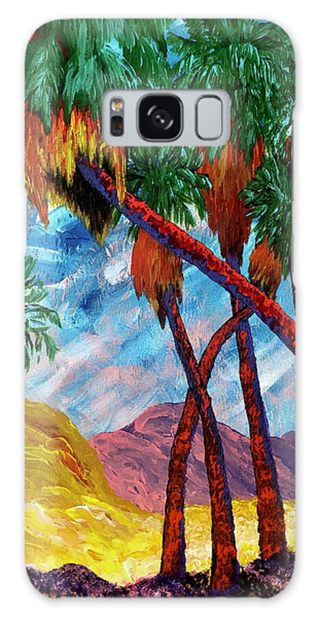 Palm Springs Galaxy Case featuring the painting Thriving in the heat. Palm Springs, California. by ArtStudio Mateo