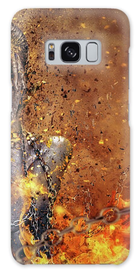Surreal Galaxy Case featuring the digital art Through Ashes Rise by Mario Sanchez Nevado