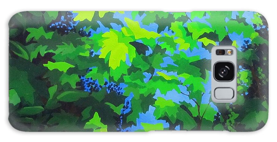 Leaves Galaxy Case featuring the painting Through the Leaves by Karen Ilari