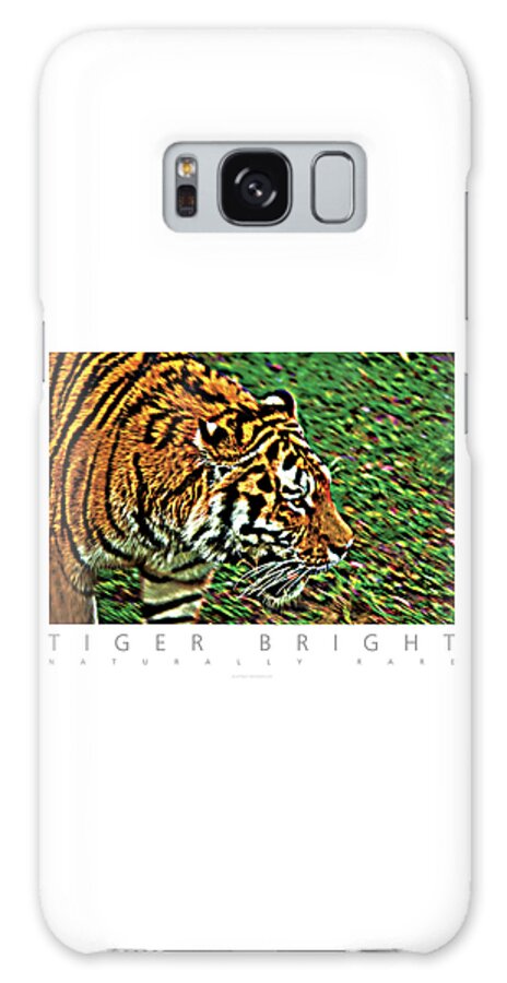 Tiger Galaxy Case featuring the photograph Tiger Bright Naturally Rare Poster by David Davies