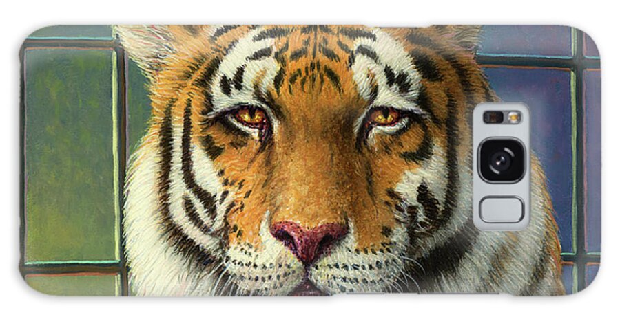 Tiger Galaxy Case featuring the painting Tiger in Trouble by James W Johnson