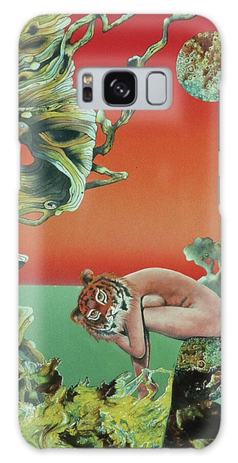 Tiger Lady Galaxy Case featuring the mixed media Tiger Lady by Pamela Kirkham