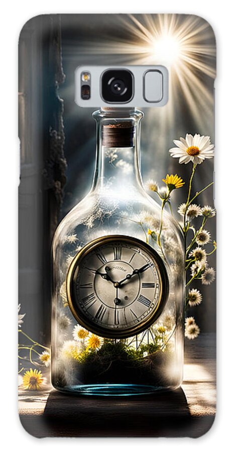 Time Galaxy Case featuring the photograph Time in a bottle - Daisies by Cate Franklyn