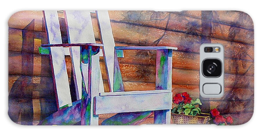 Adirondack Chair Galaxy Case featuring the painting Time Out by Mary Giacomini