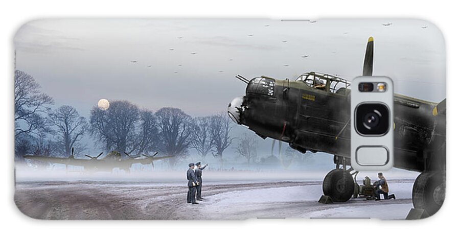 Avro 638 Lancaster Galaxy Case featuring the photograph Time to go - Lancasters on dispersal by Gary Eason