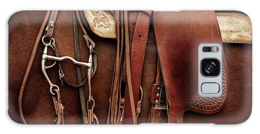 Saddle Galaxy Case featuring the photograph Time To Ride by Ryan Courson
