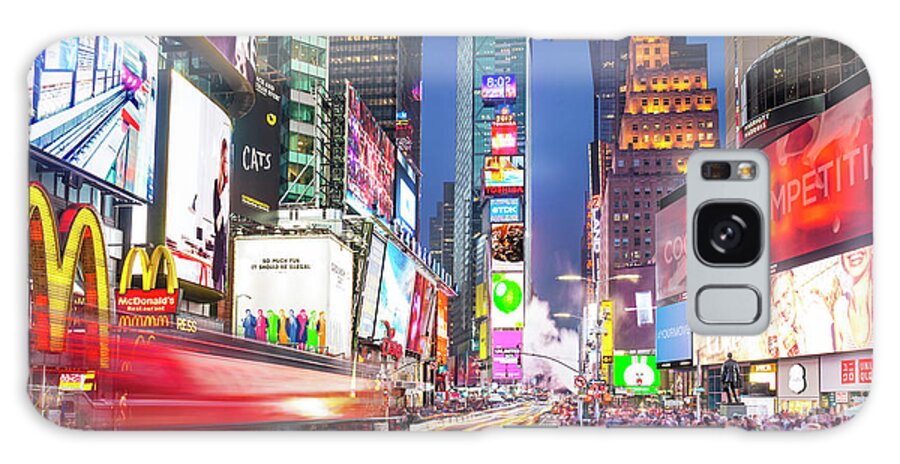 New York Usa Galaxy Case featuring the photograph Times Square, New York by Neale And Judith Clark