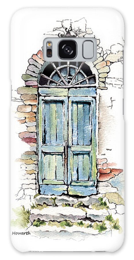Doorway Galaxy Case featuring the painting To Another World by Louise Howarth