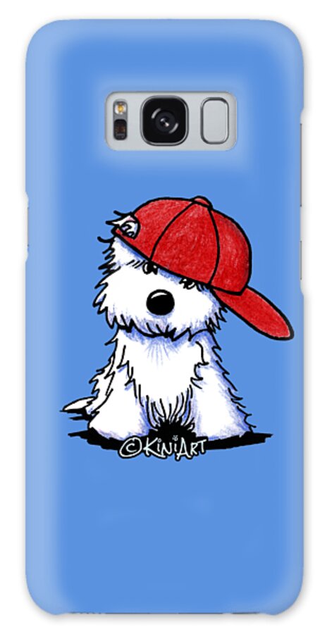 Westie Galaxy Case featuring the drawing Too Cool For School by Kim Niles aka KiniArt
