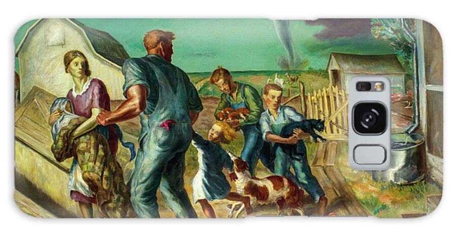 John Steuart Curry Galaxy Case featuring the painting Tornado Over Kansas by John Steuart Curry