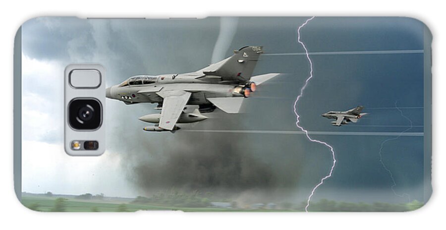 Panavia Galaxy Case featuring the digital art Tornados In The Storm by Custom Aviation Art
