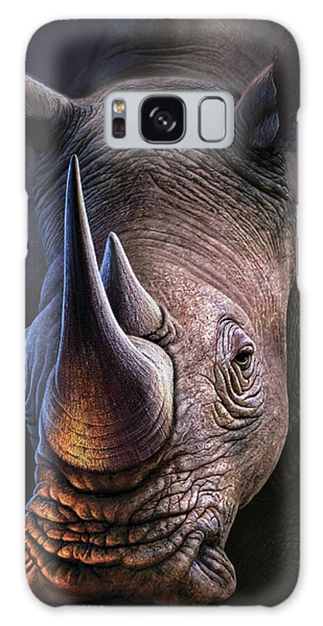 Rhino Galaxy Case featuring the digital art Tough Customer by Jerry LoFaro