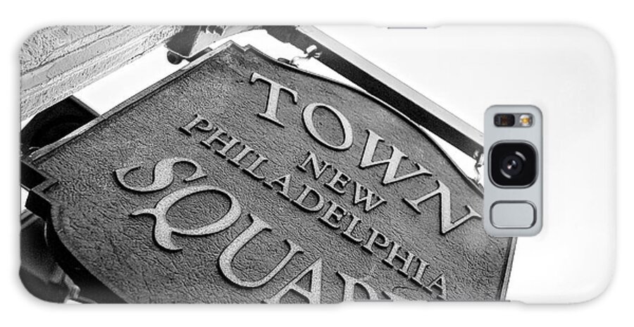 New Philadelphia Galaxy Case featuring the photograph Town Square Sign by Deborah Penland