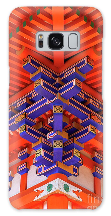 Japan Galaxy Case featuring the photograph Traditional Japanese roof detail 05360 by Organic Synthesis