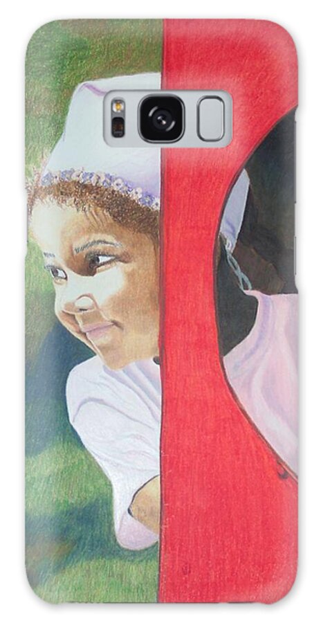 Child Galaxy Case featuring the drawing Train Ride by Charla Van Vlack
