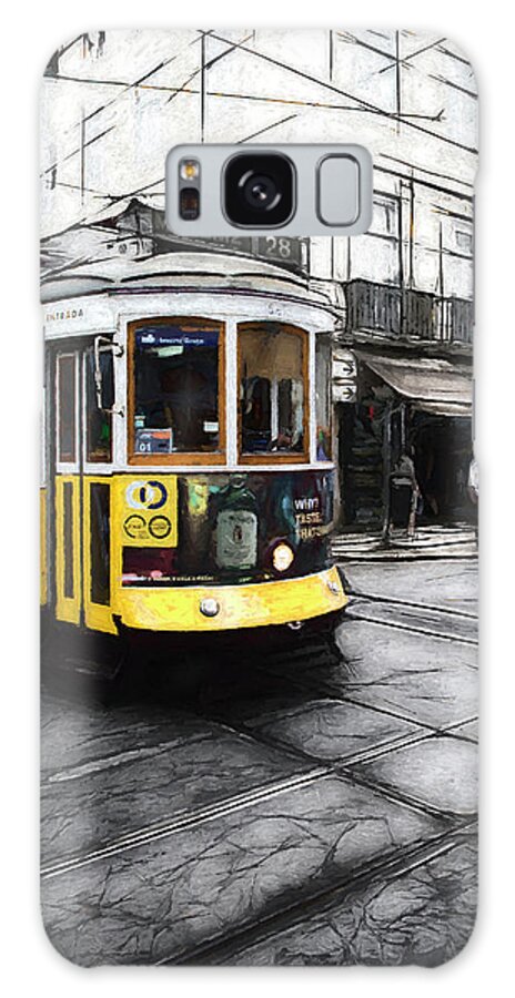 City Galaxy Case featuring the photograph Tram 28 in Lisbon by W Chris Fooshee