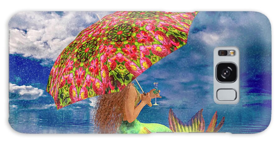 Mermaid Galaxy Case featuring the digital art Tranquility by the Sea by Betsy Knapp