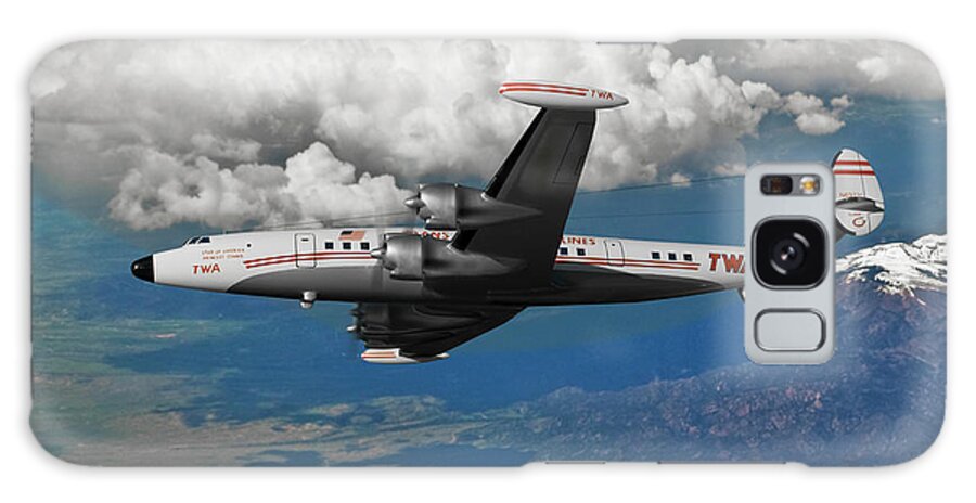 Trans World Airlines Galaxy Case featuring the digital art Trans World Airlines Super Constellation by Erik Simonsen