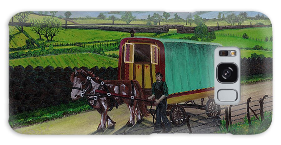 Acrylic Painting Galaxy Case featuring the painting Traveller On Appleby Road by The GYPSY