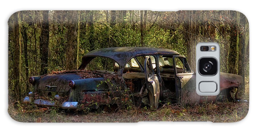 Abandoned Car Galaxy Case featuring the photograph Treasure in the woods by Debby Richards