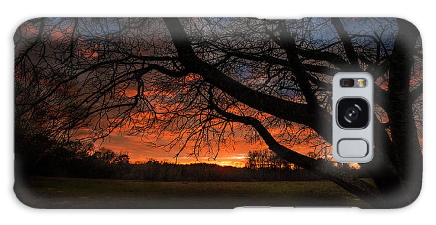 Sunset Galaxy Case featuring the photograph Tree Framed Sunset by Phil And Karen Rispin