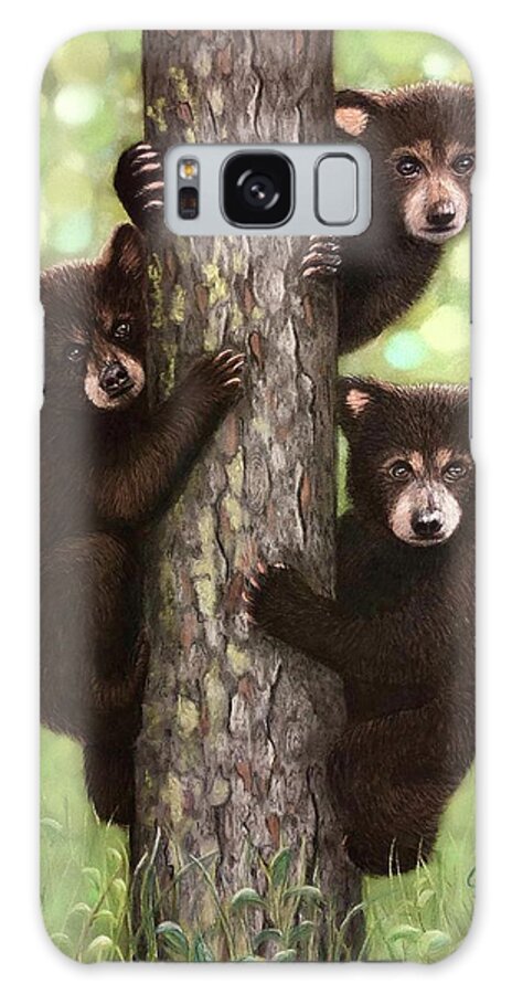 Bears Galaxy Case featuring the pastel Tree Huggers by Marlene Little