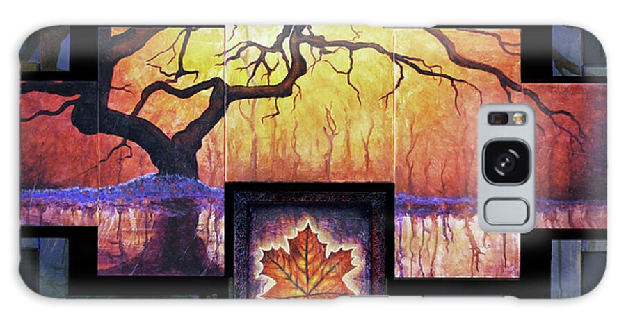Tree Galaxy Case featuring the painting Tree of Life The Giver by Kevin Chasing Wolf Hutchins