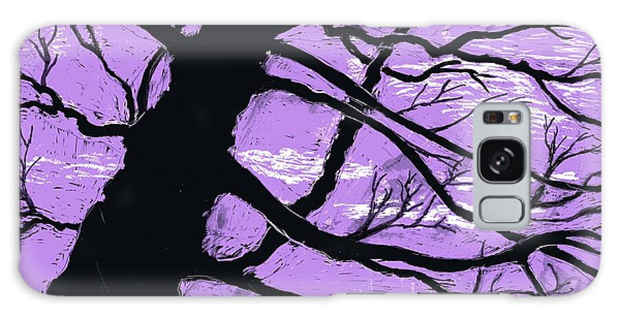 Tree Galaxy Case featuring the drawing Tree silhouette by Branwen Drew