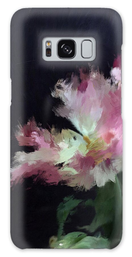 Flower Galaxy Case featuring the mixed media Triumphant Flower 2- Art by Linda Woods by Linda Woods